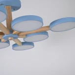 Потолочная люстра Wi-Fi на штанге Turna L8 Blue By ImperiumLoft Turna-B01 (LED, 220V, голосовое управление, умный дом - Алиса)