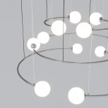 Умная подвесная люстра Bogate's Brook 360/12 хром (220V, на тросе, шарики)