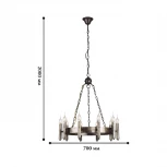 Подвесная люстра Favourite Fortezza 1144-10P (220V, на цепи, подсвечник, свеча, кольцо)