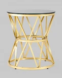 Журнальный стол Stool Group 50*50 ВИВА золото стекло черное УТ000004640