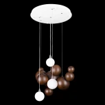 Подвесной светильник Loft It Ginger 10161 Dark wood (LED, 220V, на тросе, шарики, молекулы)