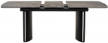 Стол RASMUS 160 KL-80 Серый мрамор, итальянская керамика / черный каркас М-City