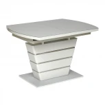 Стол SCHNEIDER ( mod. 0704 ) белый (мдф high glossy, закаленное стекло)