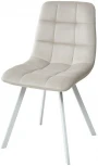 Стул CHILLI SQUARE G108-06 серебристо-серый, велюр/ белый каркас M-City 629M04901
