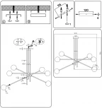 Потолочная люстра на штанге Ambrella Traditional TR2521 (220V, шарики)