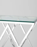 Журнальный стол Stool Group 55*55 ИНСИГНИЯ серебро УТ000001506