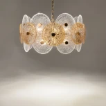 Подвесная люстра Maytoni Aster MOD007PL-08G (220V, на цепи, круглые)