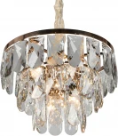 Подвесная люстра ярусная Omnilux 729 OML-72913-09 (220V, хрусталь, на цепи, круглые)