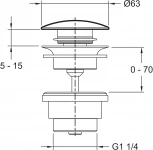 Донный клапан для раковины Jacob Delafon E30536-BCN