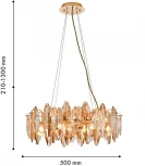 Подвесная люстра хрустальная Favourite Glans 4719-8P (220V, на тросе)