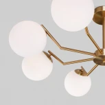 Умная потолочная люстра на штанге Eurosvet Frost 70154/8 латунь (220V, шарики)