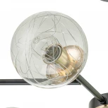 Потолочная люстра на штанге Escada Miracle 1146/8P E27*40W Black/Brass (220V, шарики)