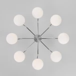 Умная потолочная люстра на штанге Eurosvet Frost 70154/8 хром (220V, шарики)