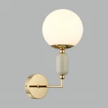 Бра Lumion Vivien 6580/1W французское золото, серый/белый металл, керамика/стекло E14 1*40W 220V