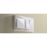 Выключатель двухклавишный (белый) Werkel W1120001 (a051135)