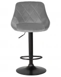 Стул барный LOGAN BLACK (серый велюр (MJ9-75))