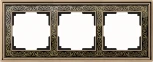 Рамка на 3 поста (золото/черный) W0031430 (a051329)