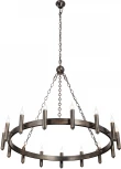 Подвесная люстра большая Vitaluce V1871-7/15, 15xE14 макс. 40Вт V1871-7/15 (220V, на цепи, свеча, кольцо)