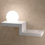 Настенный светильник с беспроводным ЗУ и полкой Mantra Zanzibar 6751 (LED, 220V, шар)