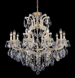 Подвесная люстра Crystal Lux Isabel SP11 GOLD/TRANSPARENT