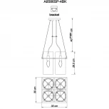 Подвесная люстра Arte Lamp Blake A8586SP-4BK