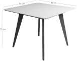 Стол R-Home Лунд 860*860 Белый Темный орех