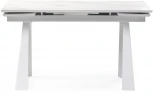 Керамический стол Woodville Бэйнбрук 140х80х76 белый мрамор / белый 530826