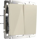 Выключатель двухклавишный с самовозвратом (слоновая кость) Werkel W1122403 (a062573)