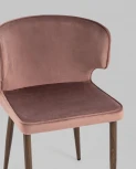 Стул Stool Group Матео велюр пыльно-розовый ножки дерево УТ000031336
