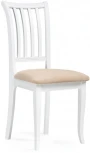 Деревянный стул Woodville Фрезино бежевый велюр / белый 515973