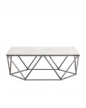 Журнальный столик Stool Group Авалон 122*66 серый мрамор сталь темный хром УТ000036332