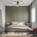 Потолочная люстра светодиодная на штанге Arte Milano Ferrara 252006/5 Bk/Gr (220V, круглые)