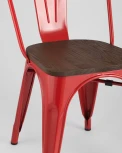 Стул Stool Group TOLIX WOOD красный глянцевый УТ000001188