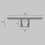 Алюминиевый профиль скрытого монтажа 53x13 Maytoni Led Strip ALM-5313B-S-2M