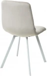 Стул CHILLI SQUARE G108-06 серебристо-серый, велюр/ белый каркас M-City 629M04901