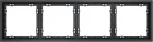 Рамка на 4 поста (графит) Voltum S70 VLS100407