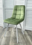 Стул CHILLI SQUARE G108-27 террариумный мох, велюр/ белый каркас M-City 629M04900