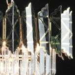 Подвесная люстра каскадная Reluce 02202-0.4-07 FGD+BK (хрусталь, на цепи)