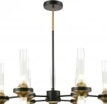 Потолочная люстра на штанге Lumion Tamaresa 8112/18 черный/бронза/прозрачный, металл/стекло G9 18*30W 220V