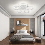 Потолочная люстра Natali Kovaltseva Simply LED LAMPS 81122/5C с пультом ДУ 80W, белый, LED