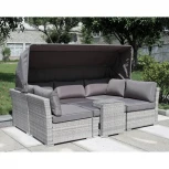 Диван-трансформер из искусственного ротанга Afina AFM-320G Grey