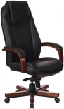 Кресло руководителя Бюрократ T-9923WALNUT черный кожа крестовина металл/дерево