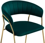Стул Woodville на металлокаркасе Kamelia 1 green / gold 15472