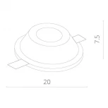 Встраиваемый точечный светильник под гипсокартон Arte Lamp Invisible A9270PL-1WH (12V)