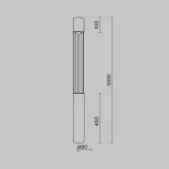 Наземный светильник Maytoni Mill O427FL-L12GF3K (LED, 220V, круглые, IP65)