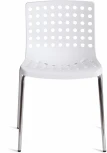 Стул SKALBERG (mod. C-084-A) металл/пластик, 46 х 56 79 см, White (белый) / Chrome (хром) Tetchair 19260