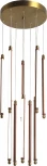 Подвесной светильник ST Luce Brick SL6225.303.10 Латунь/Терракотовый, Белый LED 10*6,5W 3000K