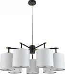 Потолочная люстра на штанге Escada Idea 10186/7PL 7x60Вт E27, металл/ткань, чёрный (220V)