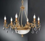 Подвесная люстра Nervilamp 770 770/6+2 (220V, на цепи, подсвечник, свеча)