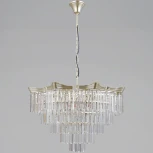 Подвесная люстра ILLUMICO IL3575-8+4PSQ-24 GD LYRA (220V, хрусталь, на цепи)